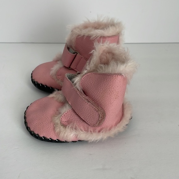Pediped Infant Velcro Booties Pink 6-12 months - Picture 3 of 7